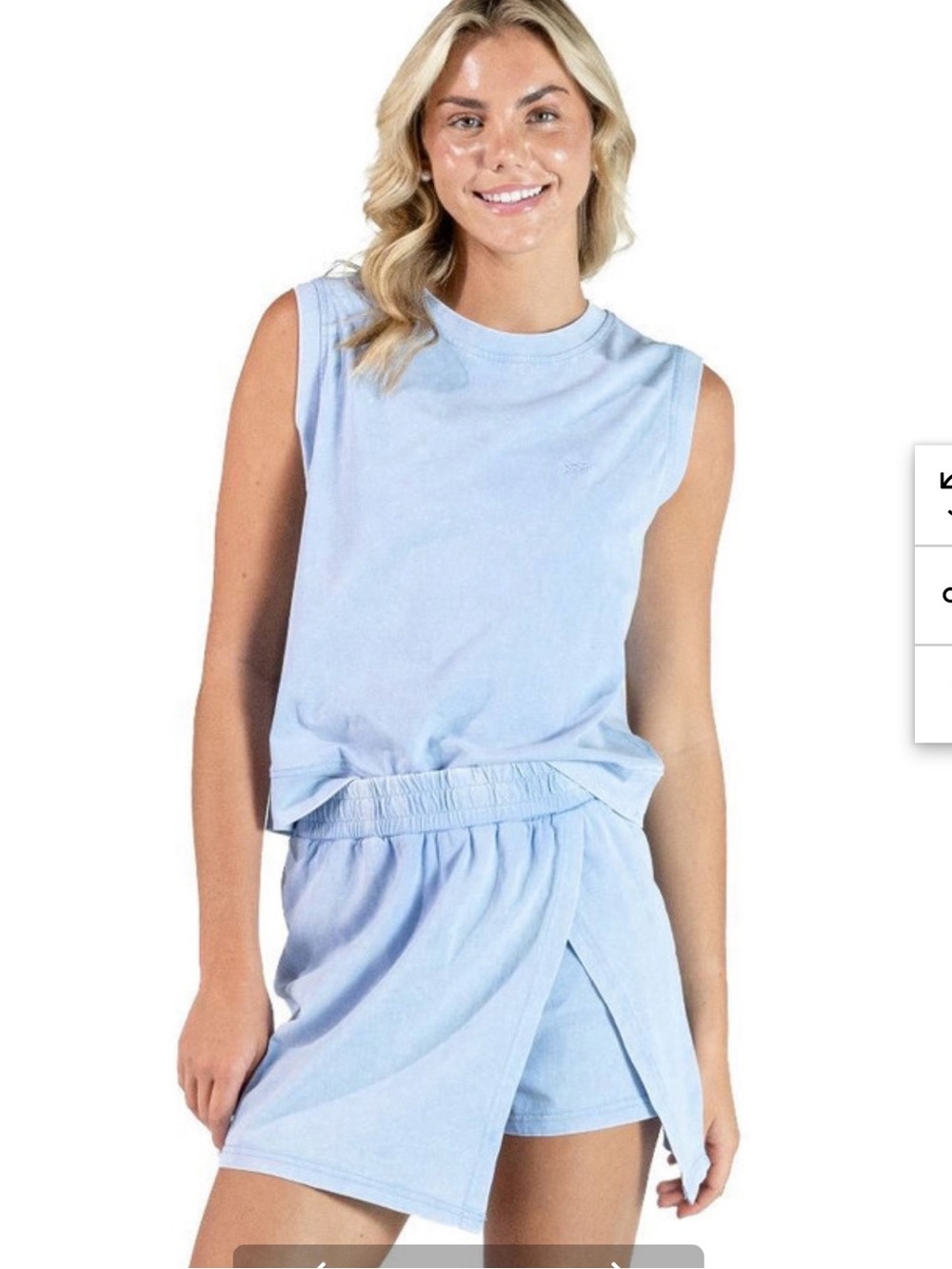 Simply Southern Light Blue Tee and skort 2 piece set